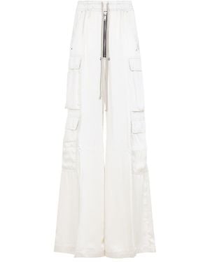 Rick Owens Dinge Acetate Cargobelas Trousers - White