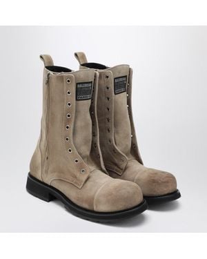 Balenciaga Sand Suede Boots - Brown