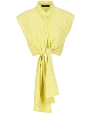 Fabiana Filippi Sleeveless Cotton Shirt - Yellow