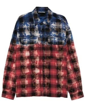 Palm Angels And Checked Shirt - Red