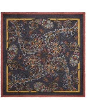 Etro Wool Blend Scarf - Grey