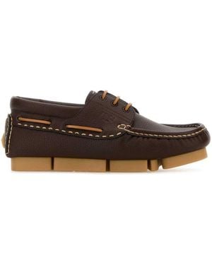 Fendi Deck" Lace-Up Shoes - Brown