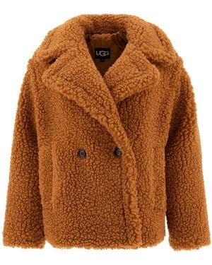 UGG "Teddy Gertrude" Short Coat - Brown