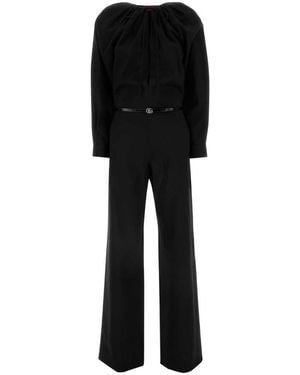 Gucci Keyhole-Neck Jumpsuit - Black