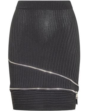 ANDREADAMO Andreadamo Skirt With Zip - Grey