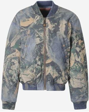Acne Studios Printed Denim Jacket - Blue