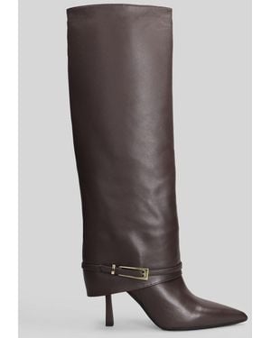 GISÉL MOIRÉ Samantha High Heels Boots - Brown