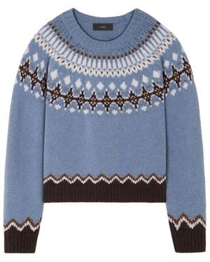 Alanui Sweet Winter Wool Crewneck Jumper - Blue