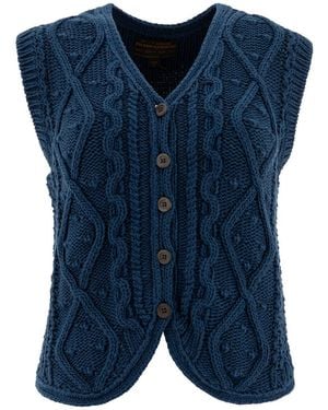 Filson Jacquard-Knitted Vest - Blue