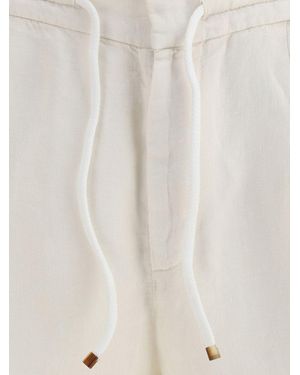 Brunello Cucinelli Linen Bermuda Shorts - White
