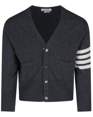 Thom Browne Loopback 4-Bar" Cardigan - Blue