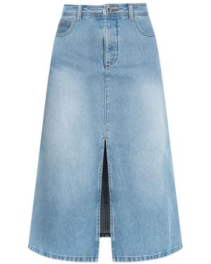 A.P.C. Georgia Midi Denim Skirt - Blue