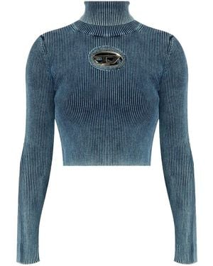 DIESEL "Anchor" Turtle Neck Sweater - Blue