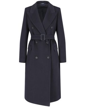 Tagliatore Double-Breasted Cashmere Coat - Blue