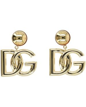 Dolce & Gabbana Dg Drop Earrings - Metallic