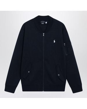 Polo Ralph Lauren Zip-Up Cotton-Blend Sweatshirt - Blue