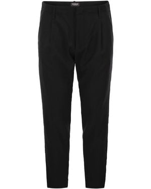 Dondup Ben - Carrot Trousers In Wool - Black