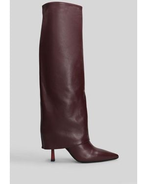 GISÉL MOIRÉ Emily Low Heels Boots - Brown