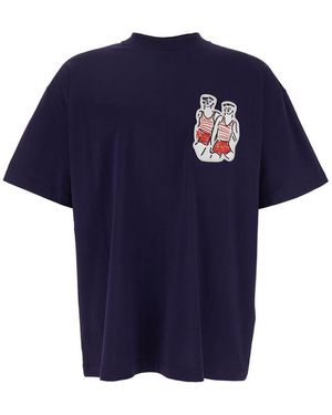 MSGM Crewneck T-Shirt - Blue