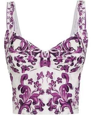 Dolce & Gabbana Graphic Print Top - Purple
