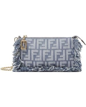 Fendi Baguette Pouch Ff - Grey