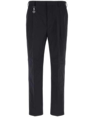Prada Navy Blue Poplin Pant - Black
