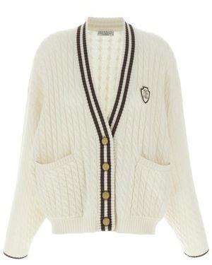Brunello Cucinelli Braided Cardigan - Natural