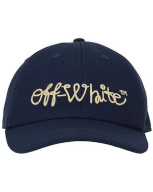 Off-White c/o Virgil Abloh Scrible Drill Baseball Cap Celeste - Blue