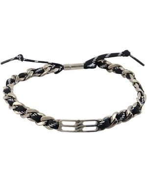 Balenciaga Bb Icon Lace Necklace M - Metallic