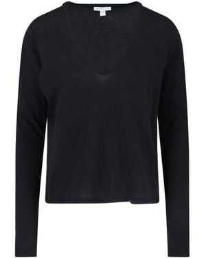 James Perse V-Neck T-Shirt - Blue