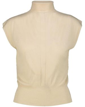 Rick Owens Cropped Sl Turtleneck - Natural