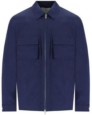 Woolrich Crinkle Blue Shirt-style Jacket