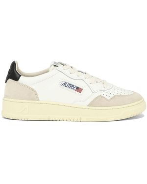 Autry Medialist Low Leather Trainers - Natural