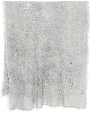 Avant Toi Cashmere Laminated Effects Scarf 185X90 Accessories - Grey