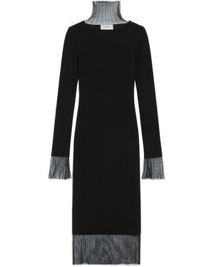 Sportmax Wool-Blend Knit Sheath Dress - Black