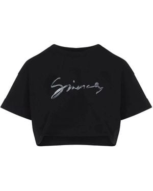 Givenchy Cropped Tee - Black