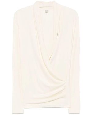 TOTEME Overlapped Jersey Top - Natural