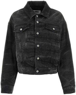 MM6 by Maison Martin Margiela Denim Outerwear Cotton, Elastane - Black