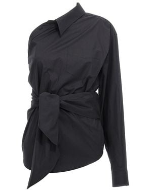 Moschino One-Shoulder Shirt - Black