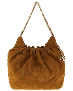 Tory Burch 'Fleming Mini' Handbag - Brown