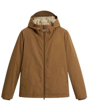 Woolrich Hooded Padded Jacket - Brown