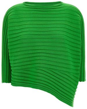 Issey Miyake 'Cotton Cashmere Knit' Top - Green