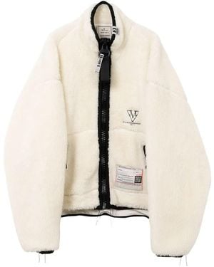 Maison Mihara Yasuhiro Amateur Sewn Wide Back Boa Blouson - Natural