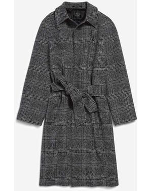 Balenciaga Long Wool Coat - Grey
