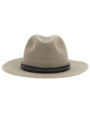 Brunello Cucinelli Jewel Leather Hat Hats - Multicolour