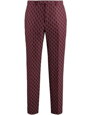 Gucci Wool Trousers - Red