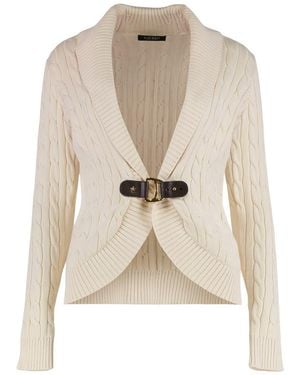 Ralph Lauren Cable Knit Cardigan - Natural