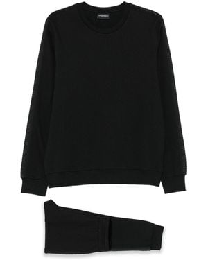 Emporio Armani Cotton Blend Tracksuit - Black
