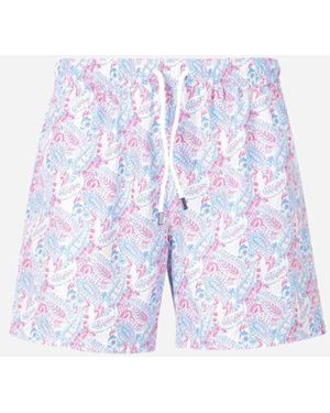 Fedeli Floral Print Swimsuit - Blue
