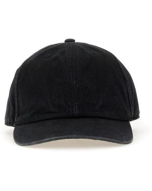 MM6 by Maison Martin Margiela Cappello Da Baseball Con Logo - Black